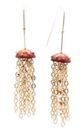 Copper and Pearl Jellyfish Earring