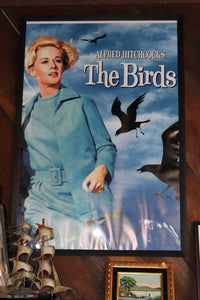 Full-Sized "The Birds" Movie Poster, Framed