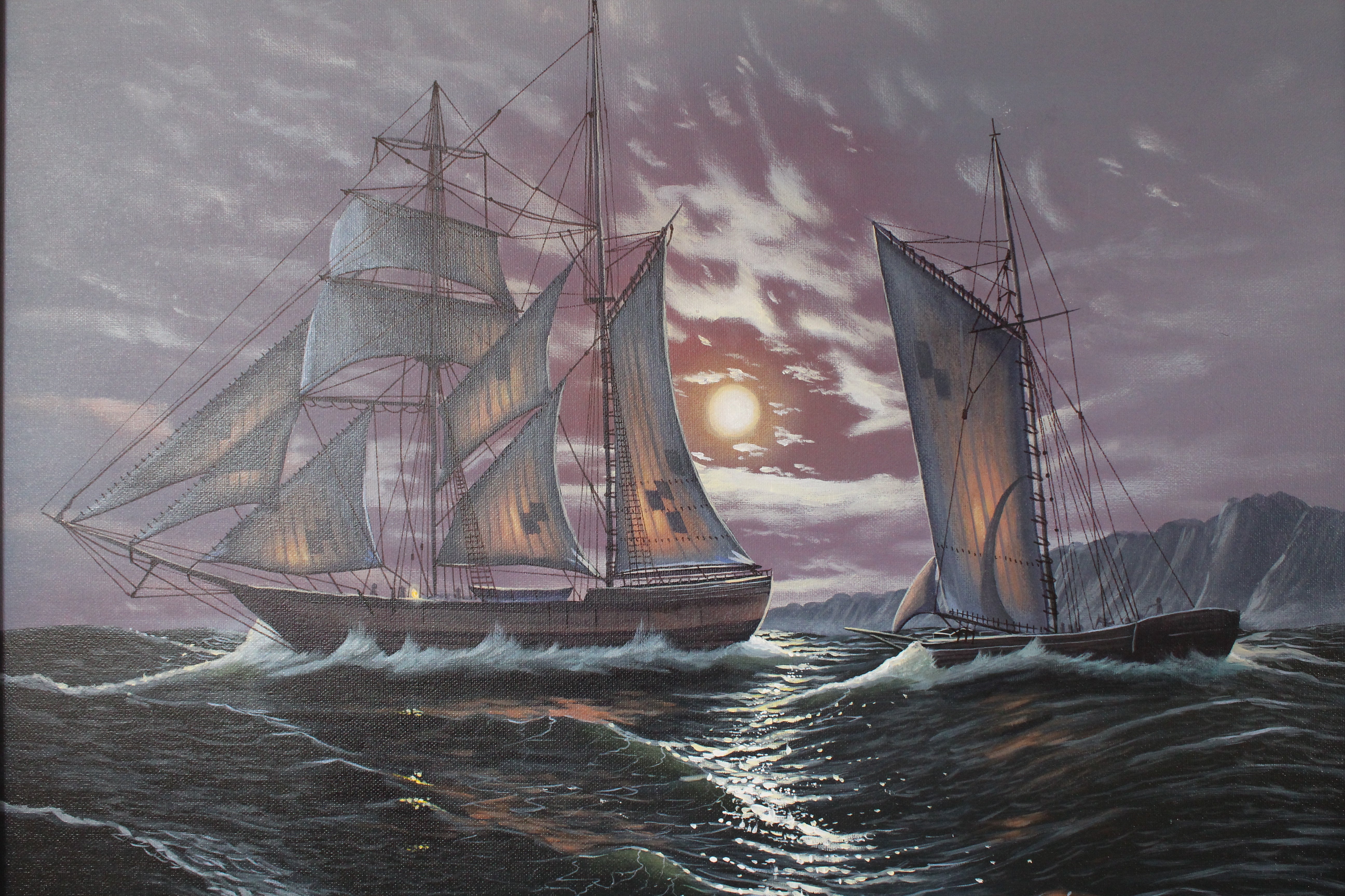 Mark Harvill, Ships on Water (Original)