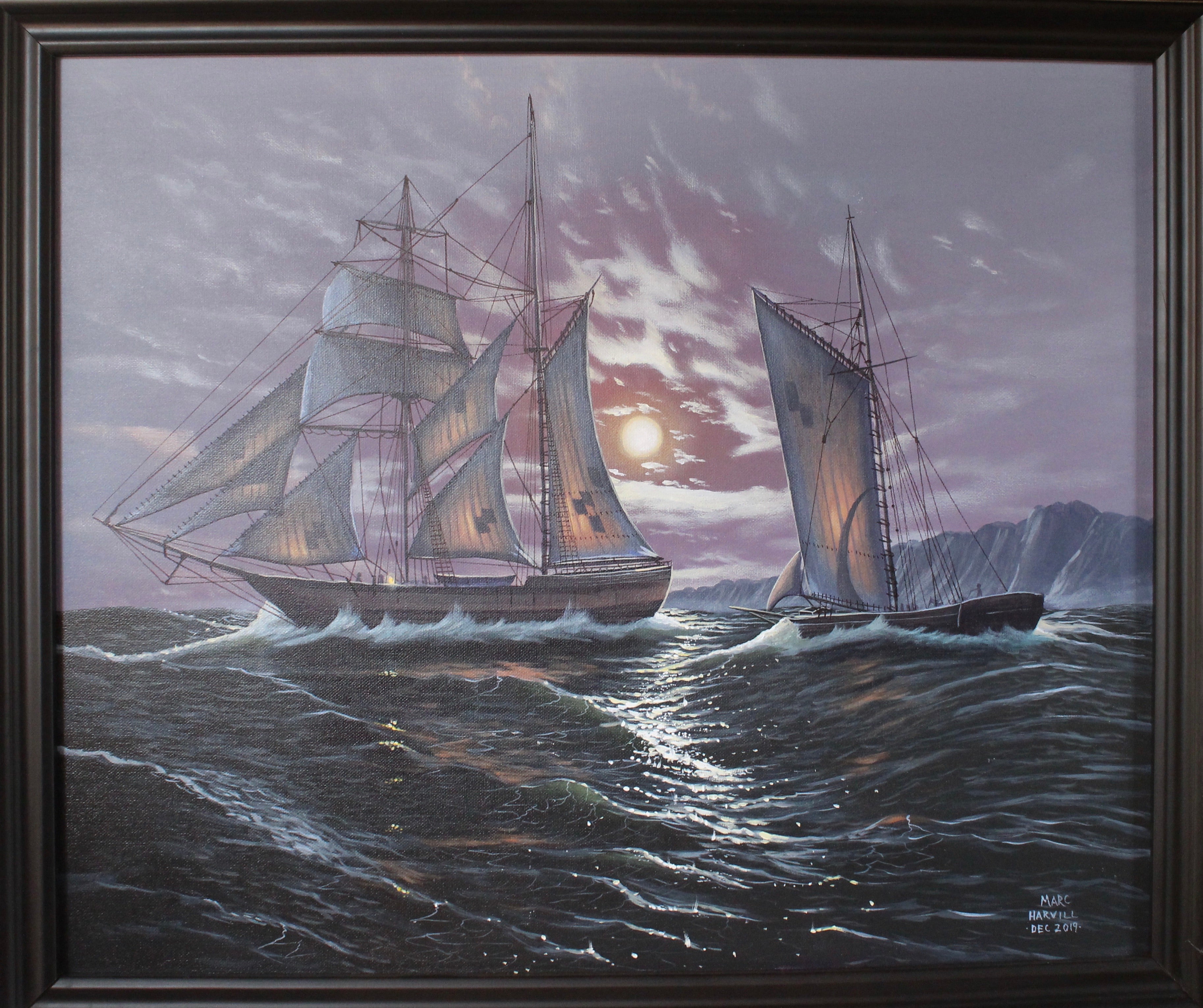 Mark Harvill, Ships on Water (Original)